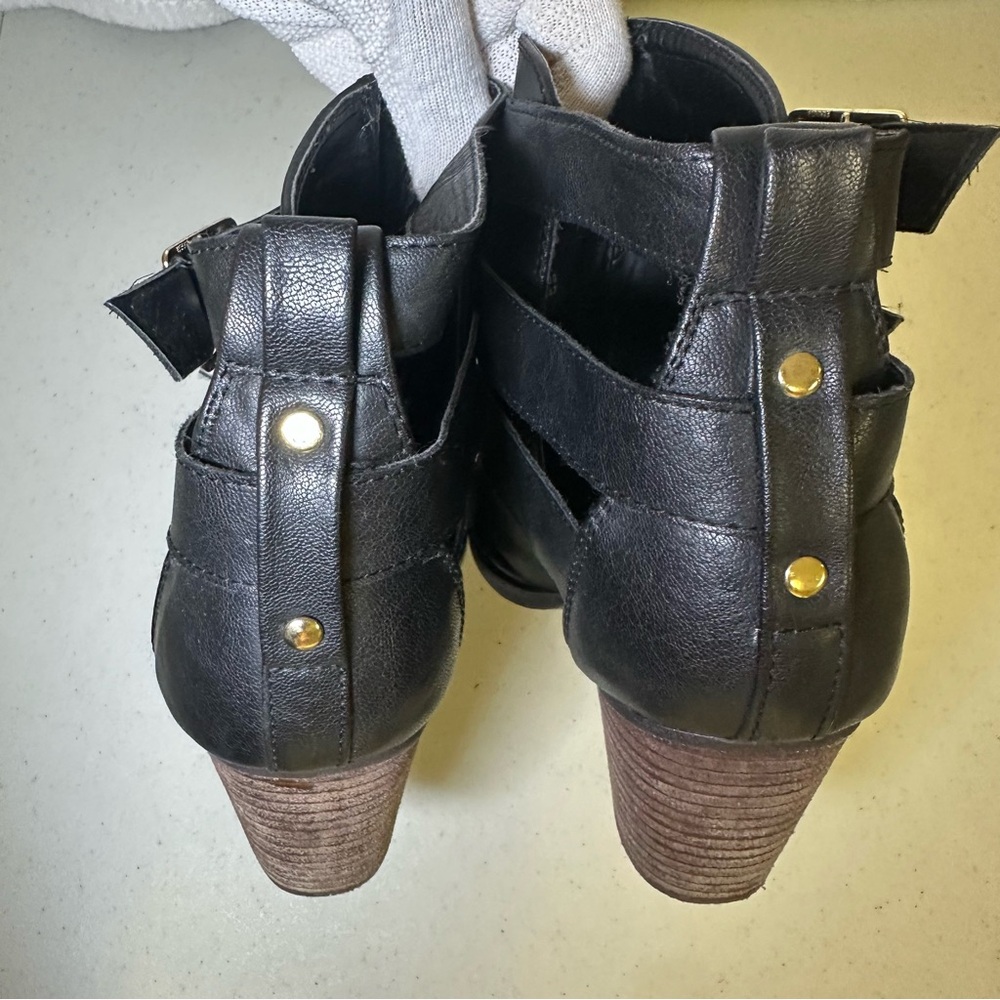Mossimo Black Ankle Booties with Buckle Details size 10 Women - Picture 4 of 12